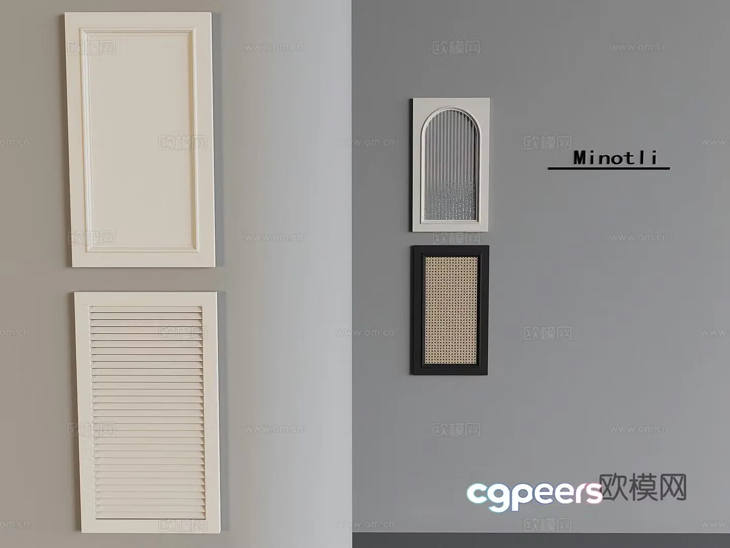 Modern decorative cabinet 3d model