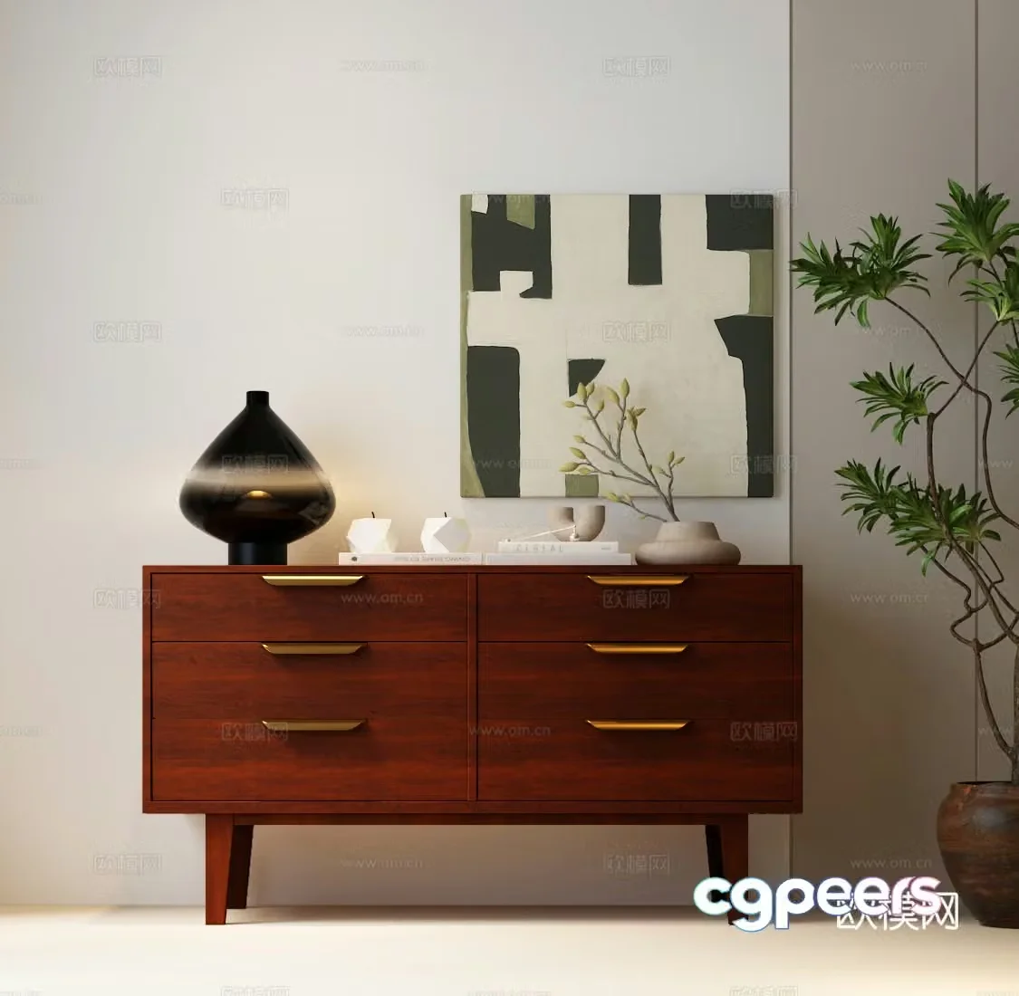 chest of drawers decorative cabinet entrance cabinet modern medieval chest of drawers modern medieval side cabinet modern medieval mysterious 3D model
