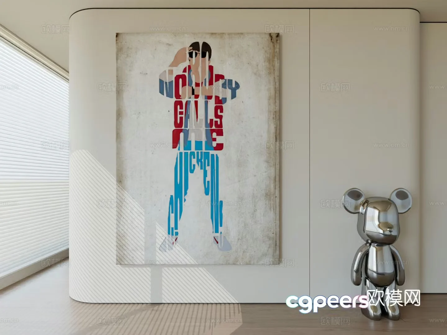 Modern minimalist hanging painting abstract art hanging painting 3d model