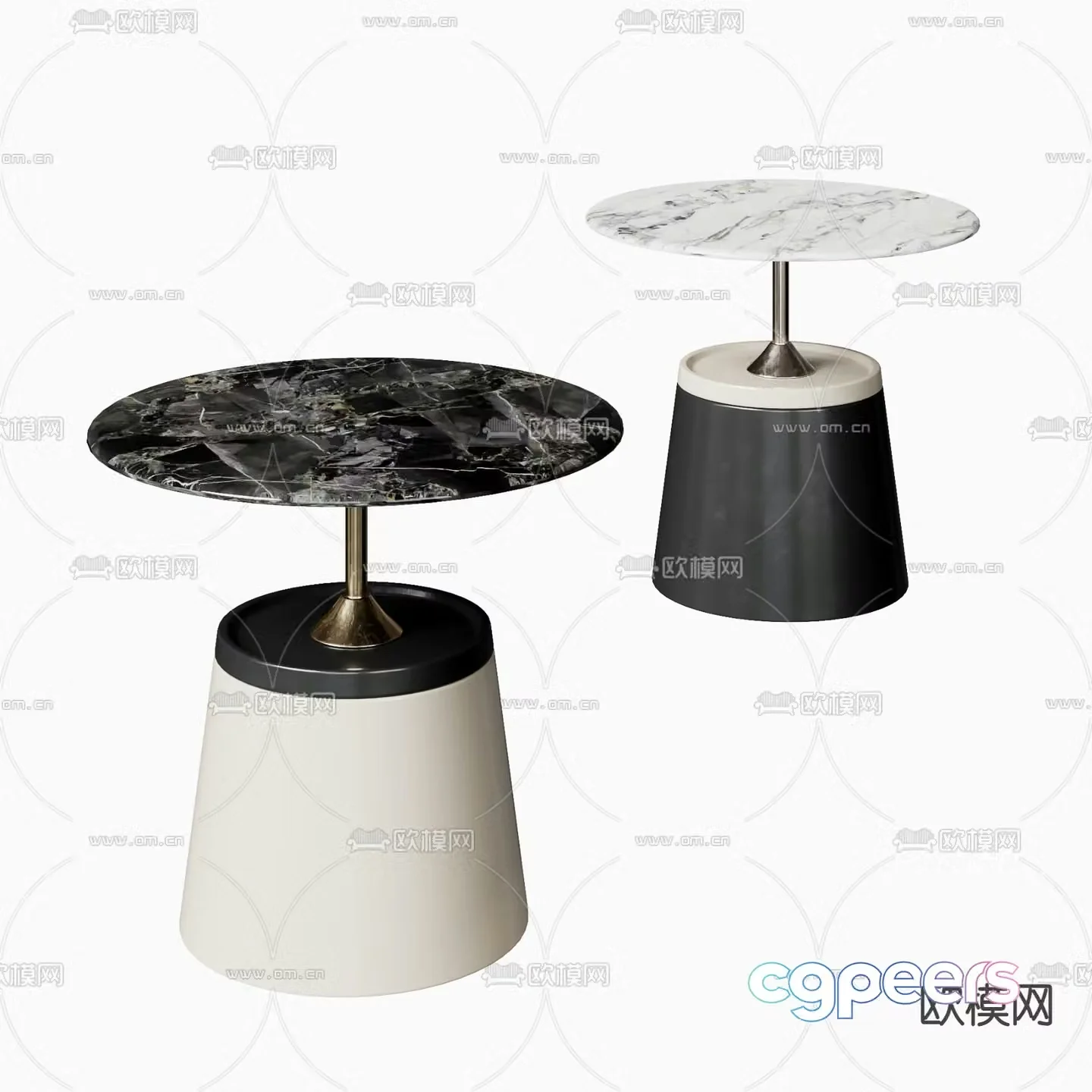 Marble side table corner table table table 3d model