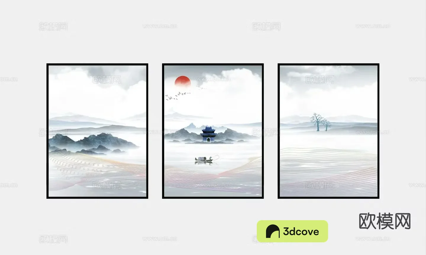 New Chinese style landscape painting decorative painting
