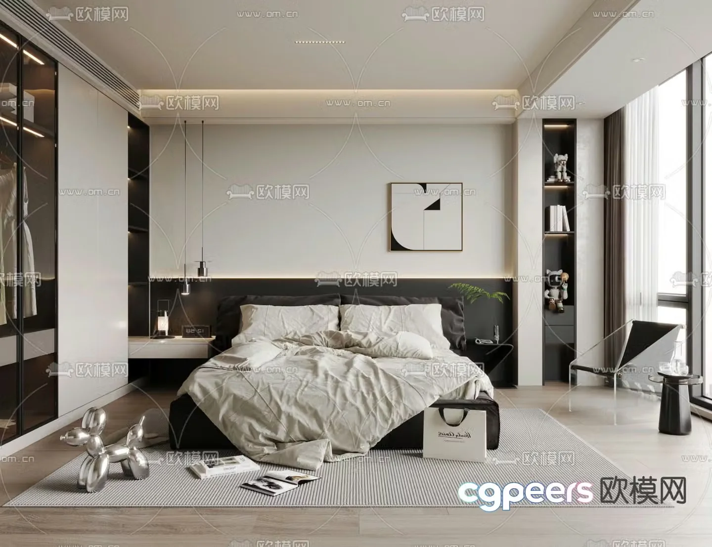 Modern bedroom Master bedroom Master room 3d model