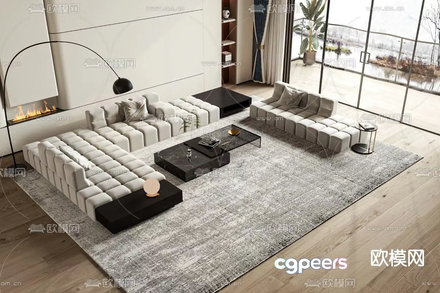 Sofa combination leisure sofa 3d model