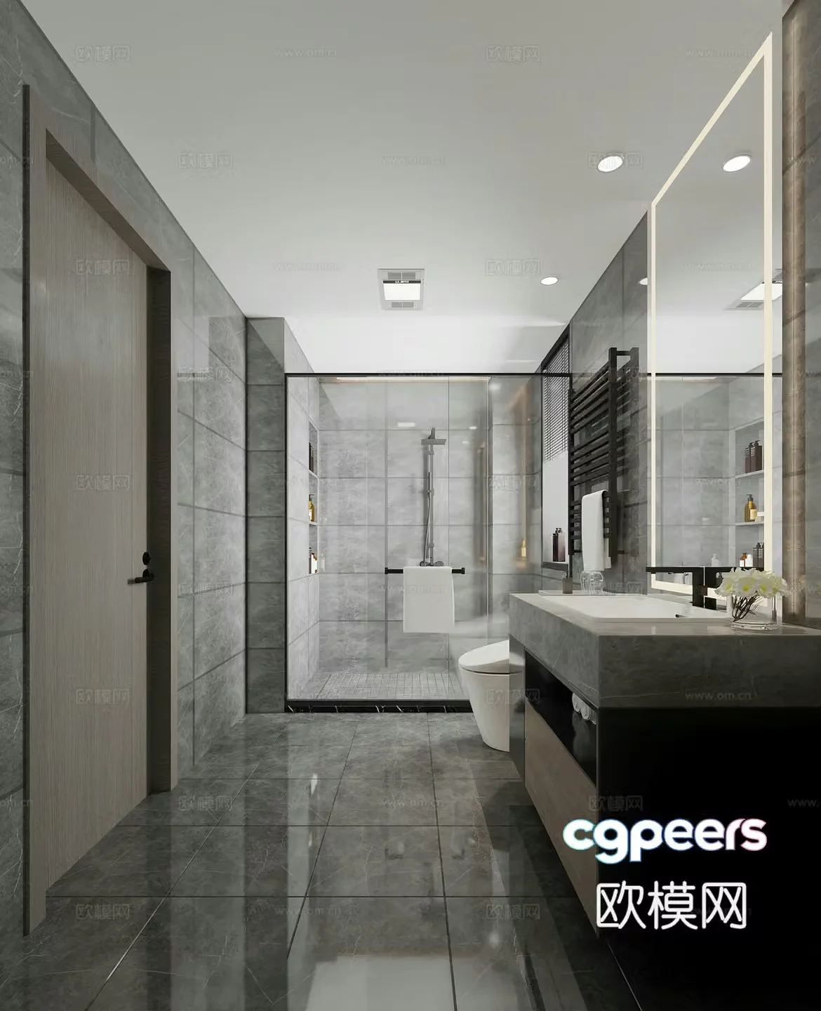 New Chinese bathroom 3D model