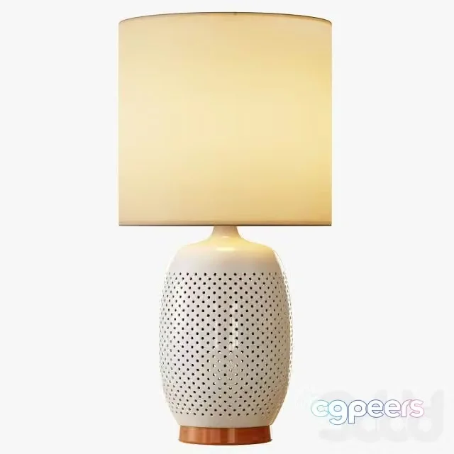 3ds Max Free – Pierced Ceramic Table Lamp