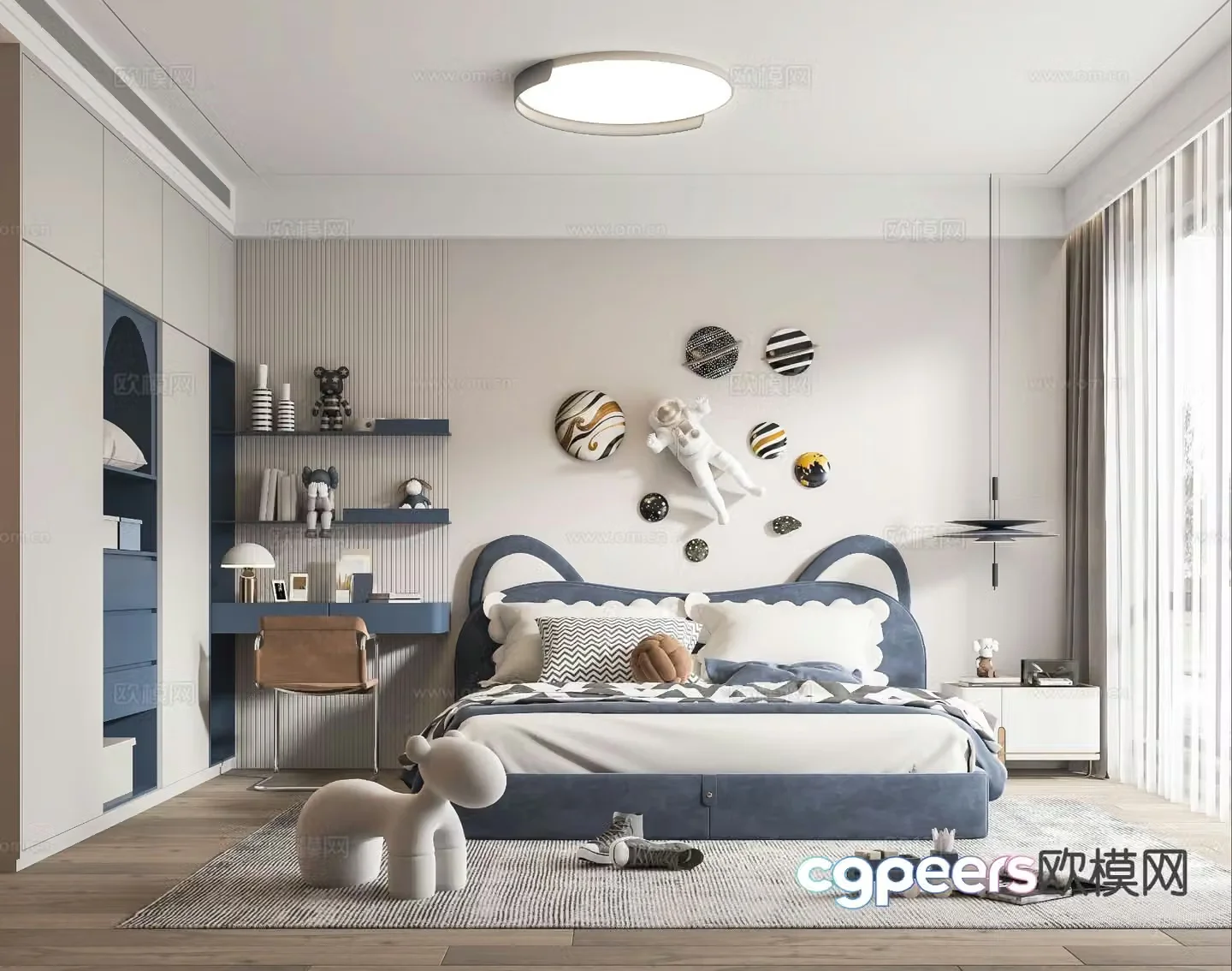 Modern children’s room boy’s room kid’s room 3d model
