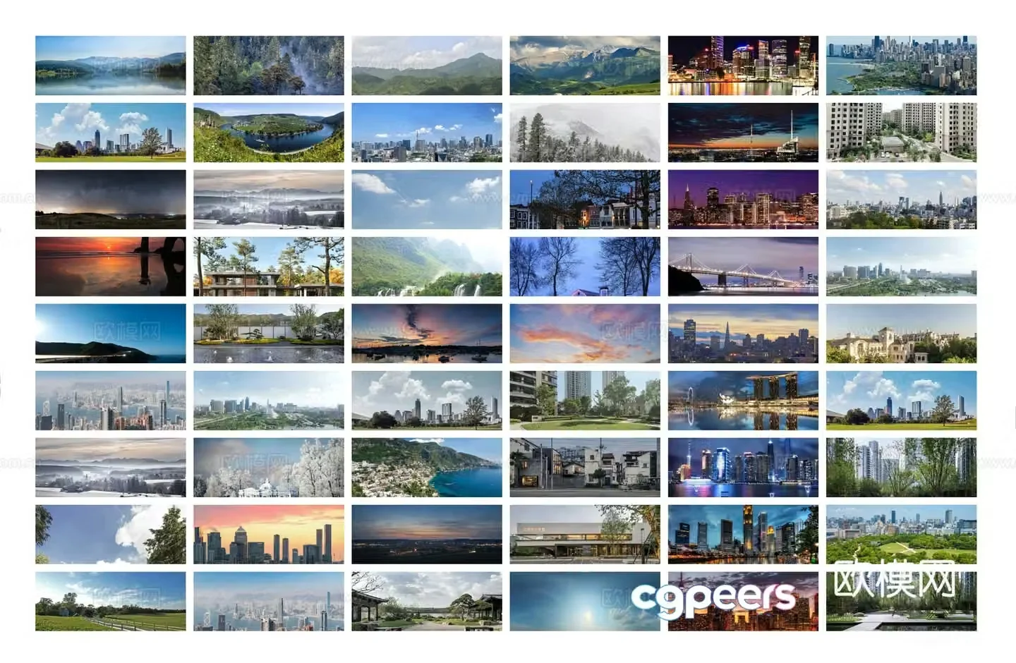 Modern Outdoor Outdoor HDR Surround Background Environment Stickers Background 3D Model