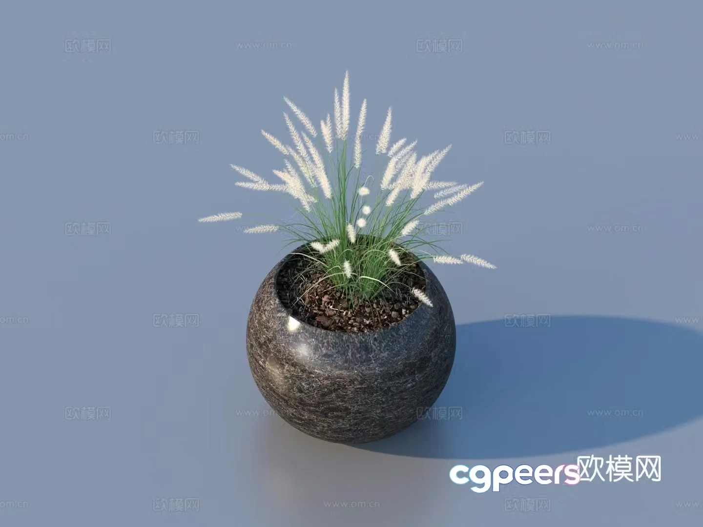 Flower pot pot green plants plant 3d model