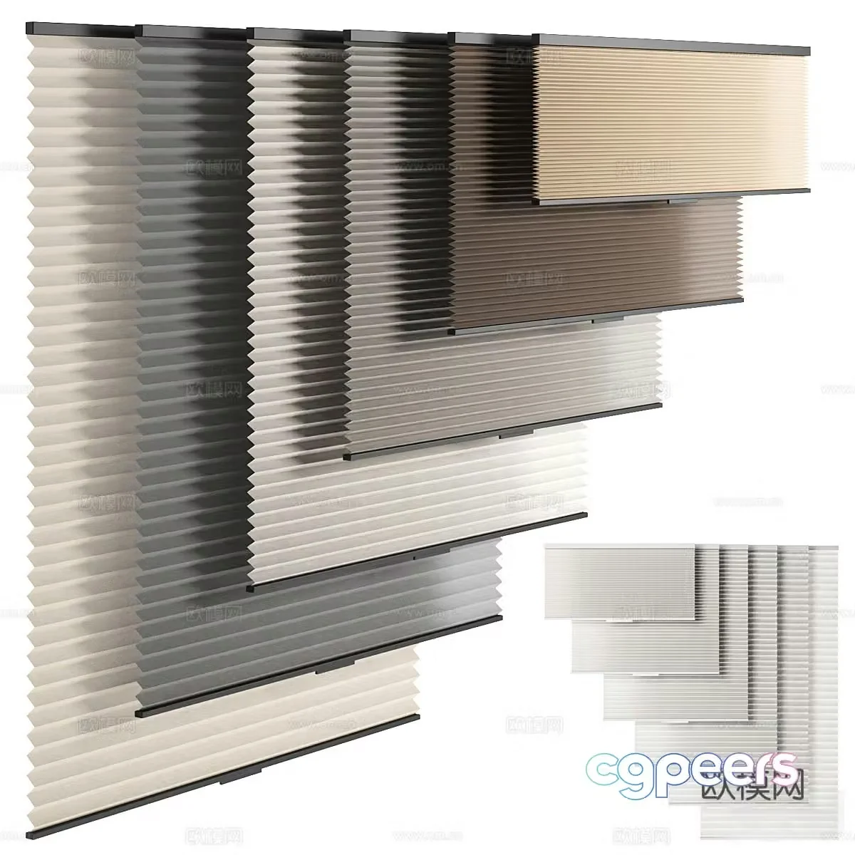 Modern Italian venetian blind 3d model