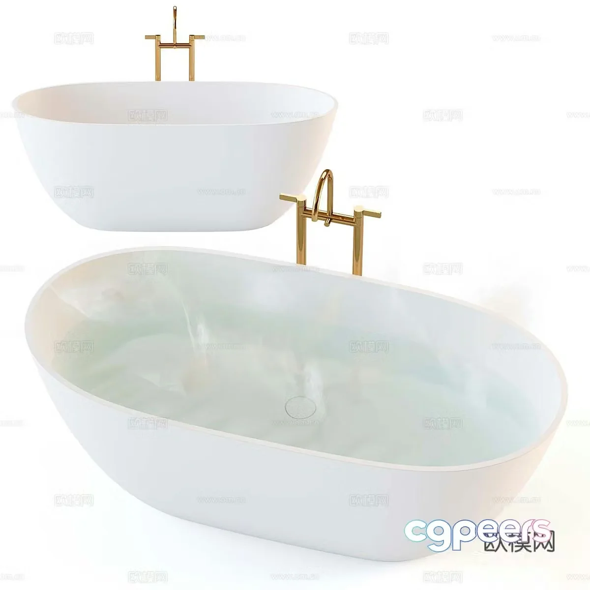 Modern light luxury NEVIS bathtub and bathtub 3d model