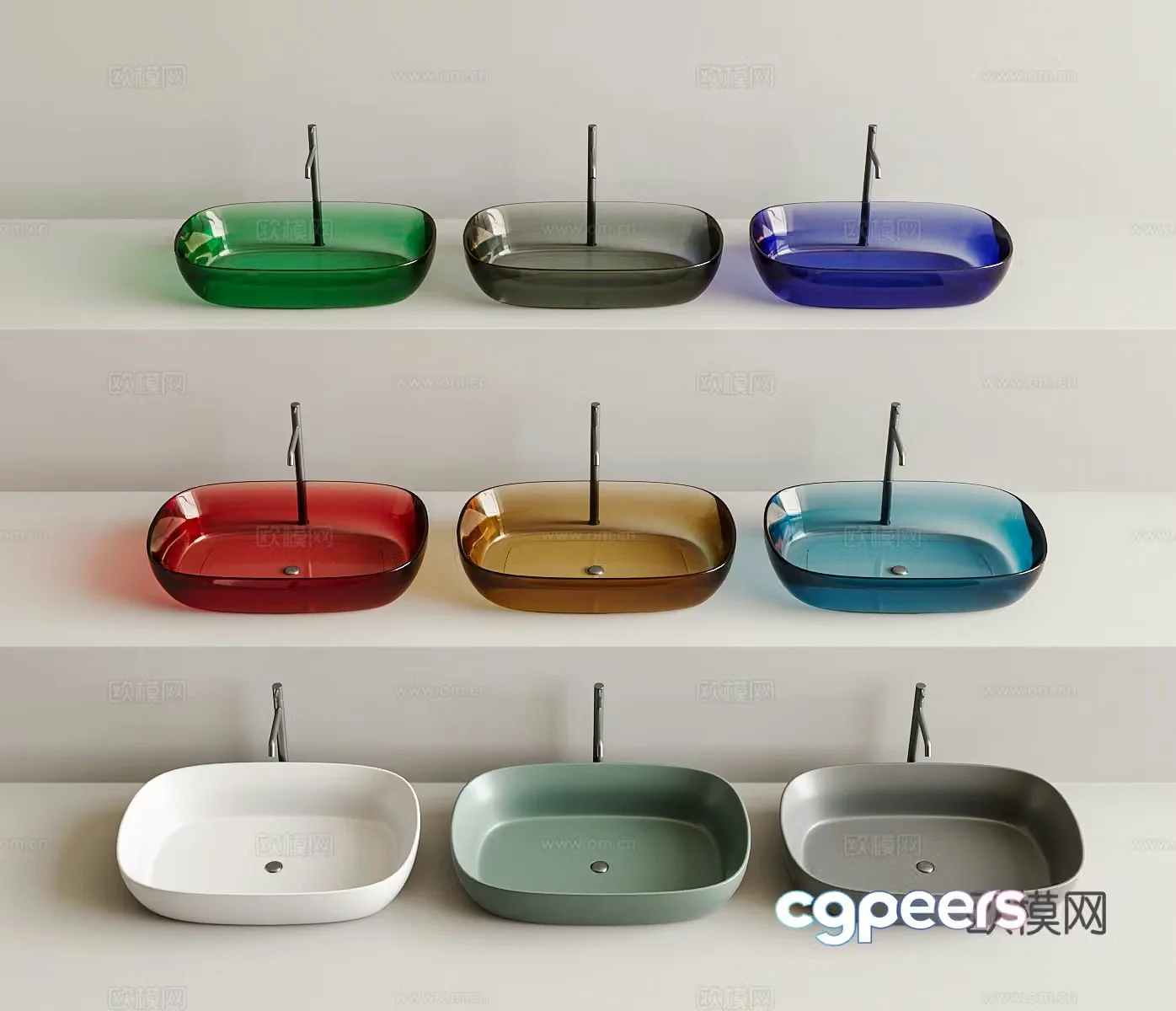 Basin counter basin wash basin wash basin wash basin wash basin wash basin toilet sink 3D model
