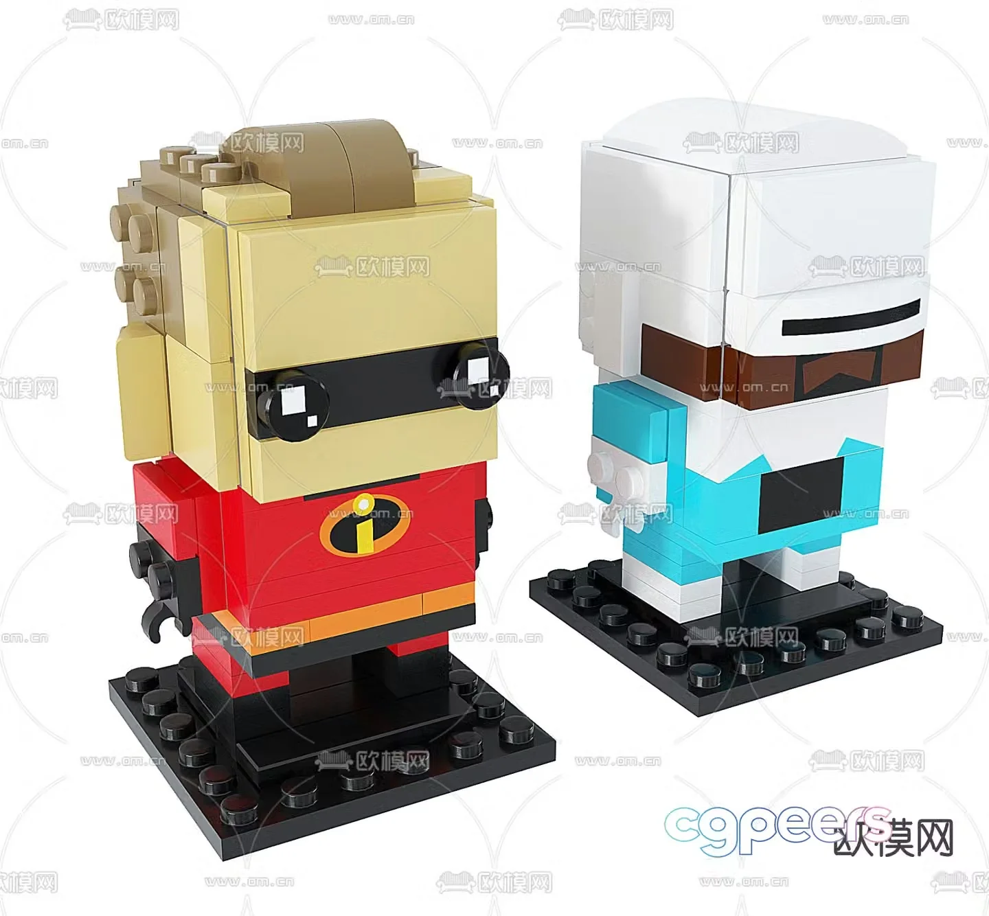 Modern lego building toy 3d model