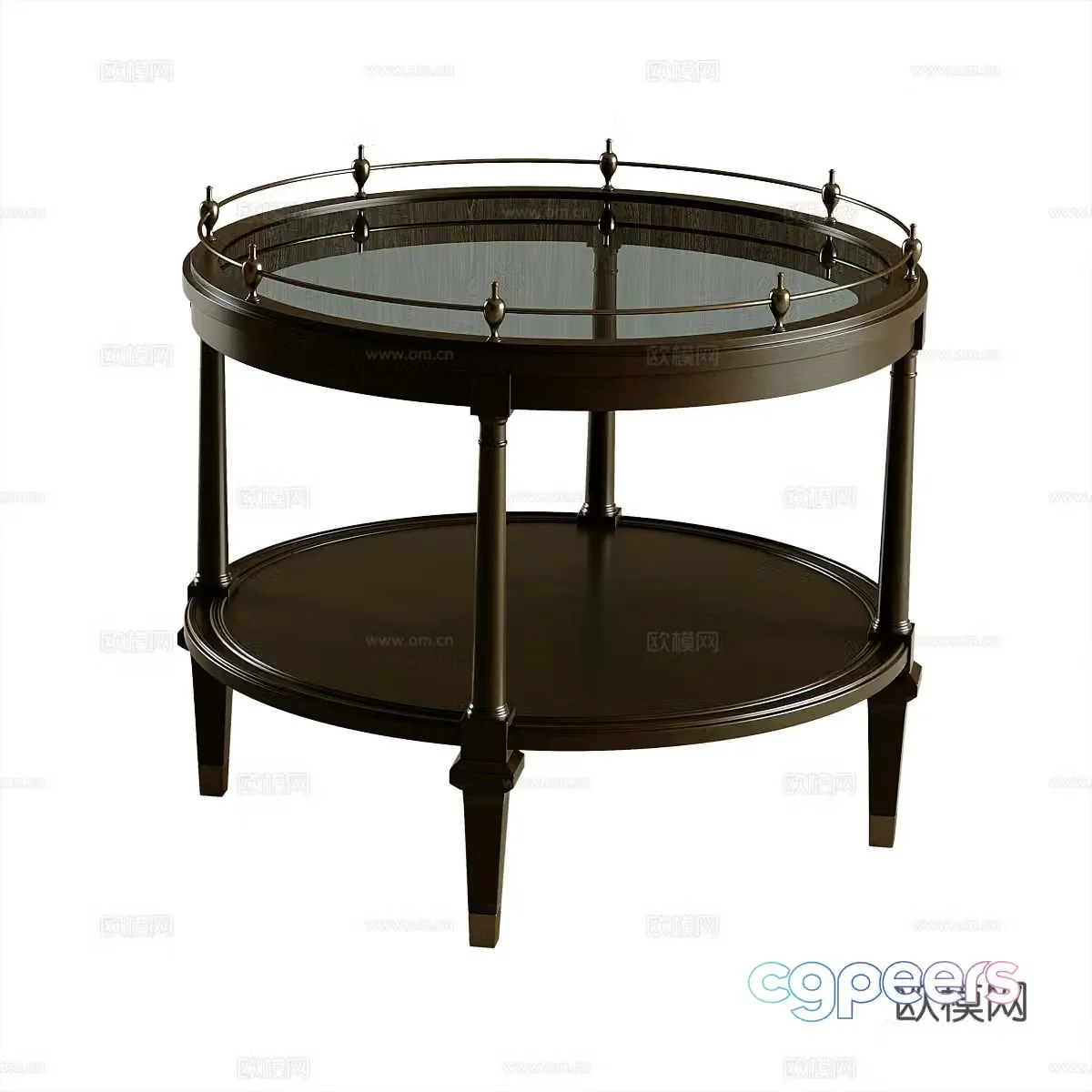 American round table side table 3d model