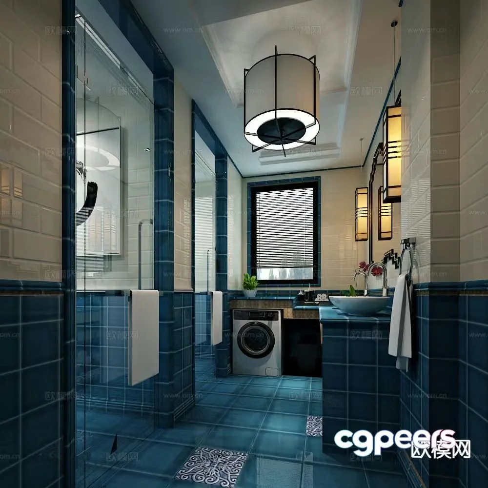Nordic bathroom bathroom 3d model