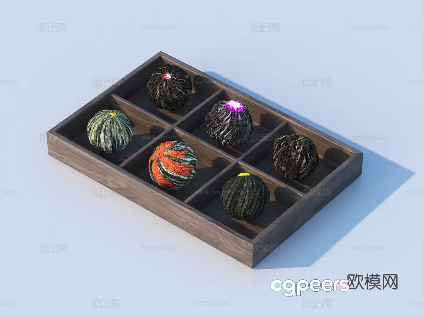 tray tea leaves 3d model