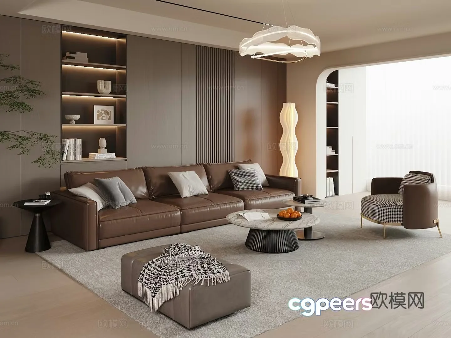 Modern sectional sofa 3d model
