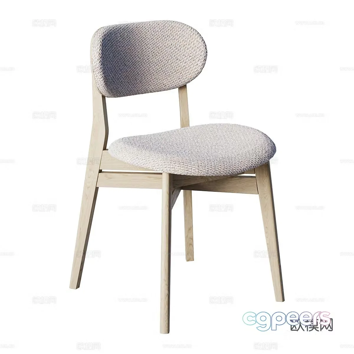 New Chinese single chair 3D model