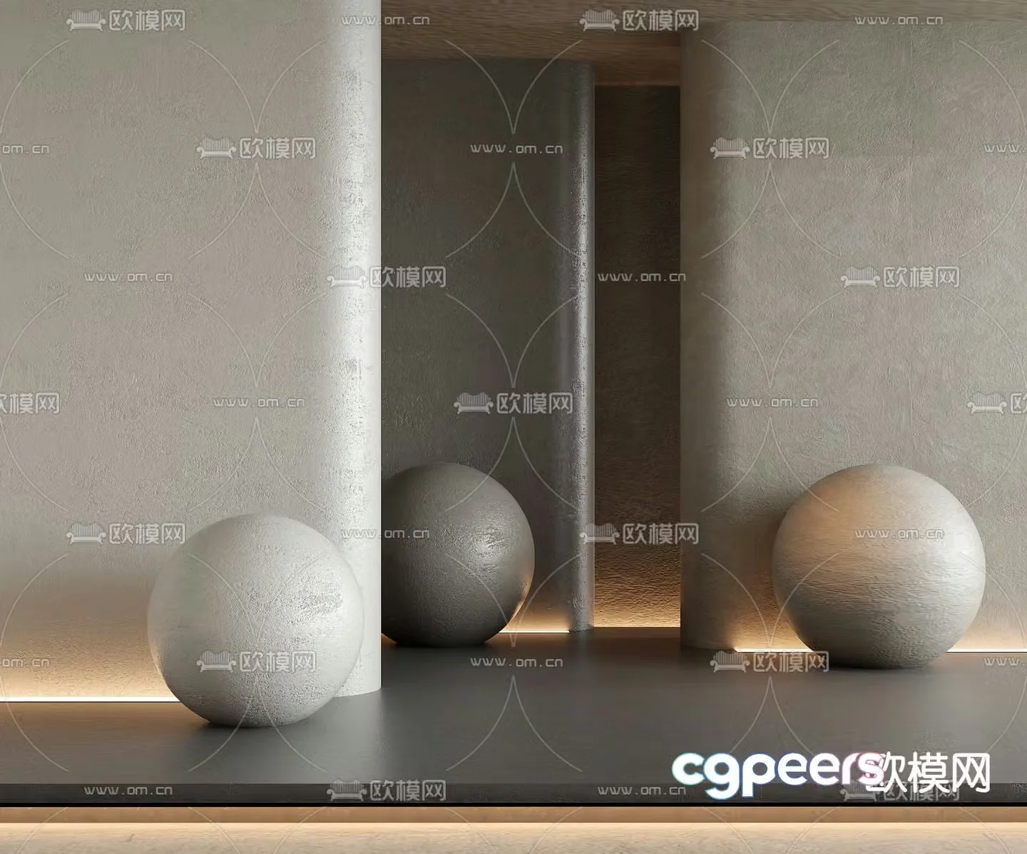 Concave and convex wall wall paint texture paint art paint 3d model