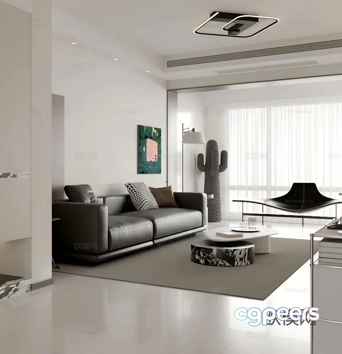 Modern living room 3d model