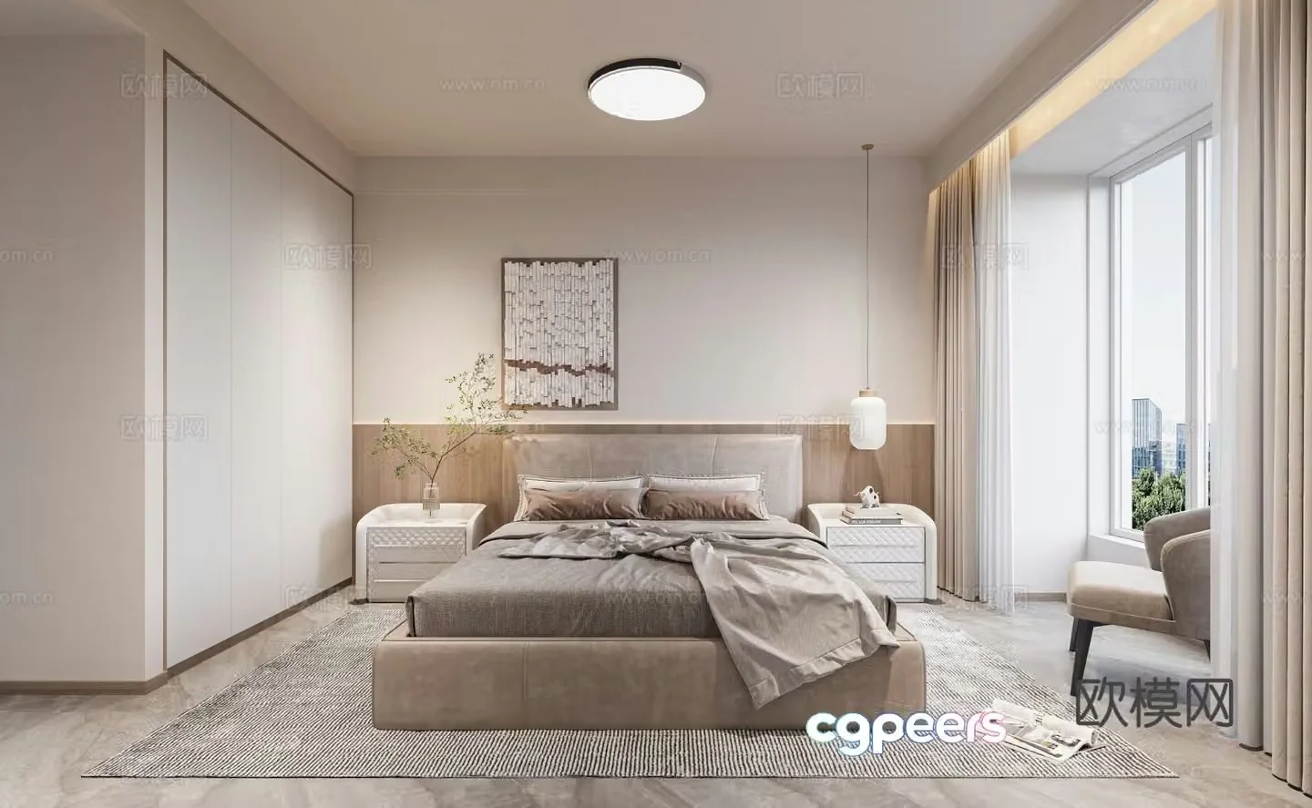 Modern bedroom 3d model