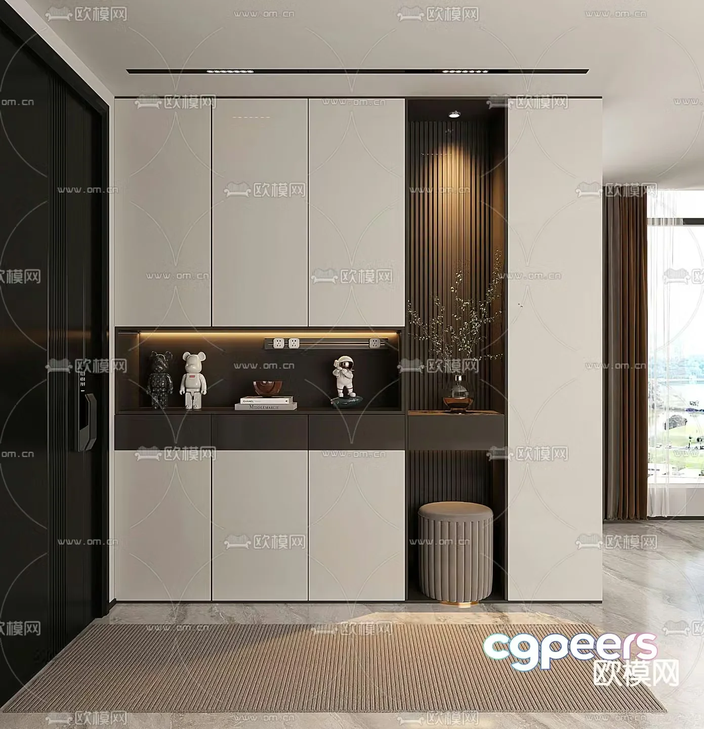 Entrance shoe cabinet 3D model