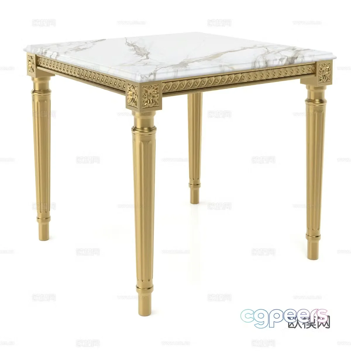 French simple light luxury tea table coffee table simple light luxury tea table living room tea table 3D model