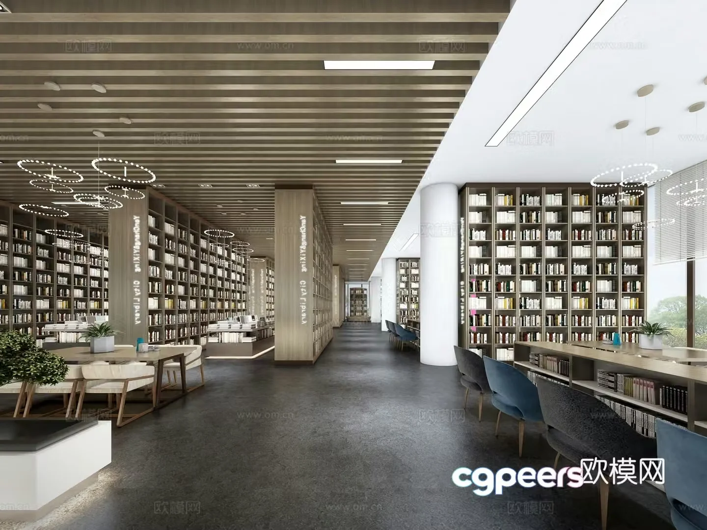 Modern Library Reading Room 3D model