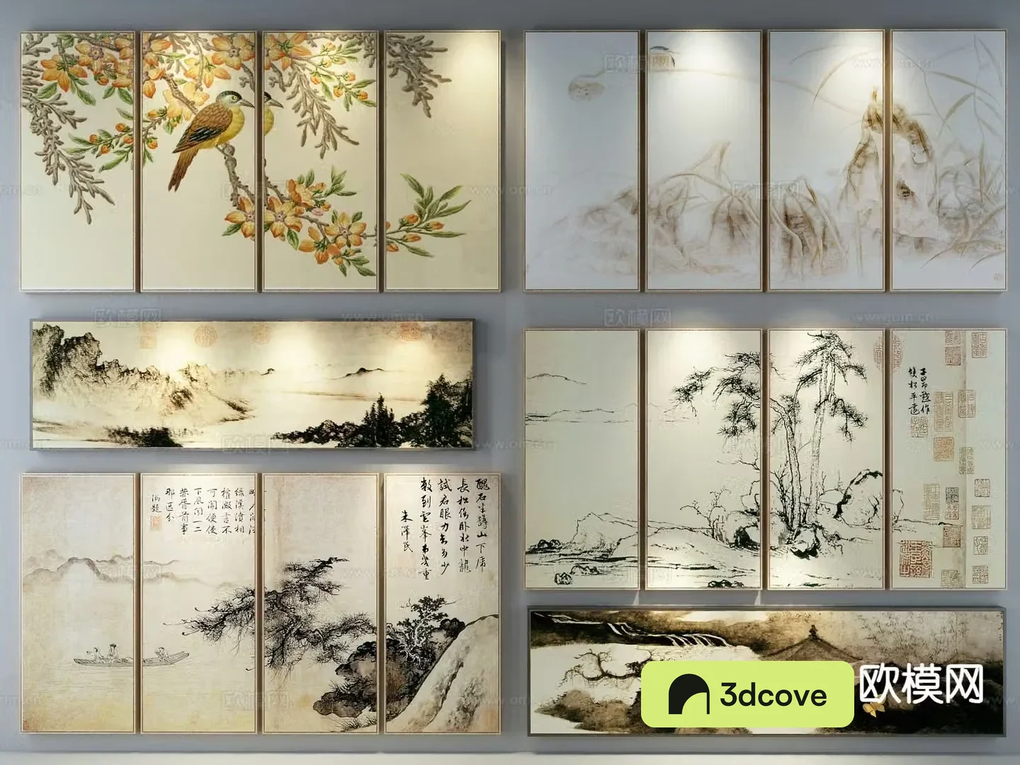 New Chinese style ink painting decorative wall chart