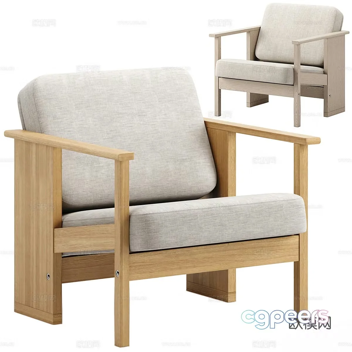 New Chinese casual chair 3D model