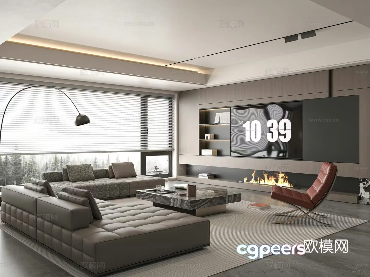 Modern living room 3d model