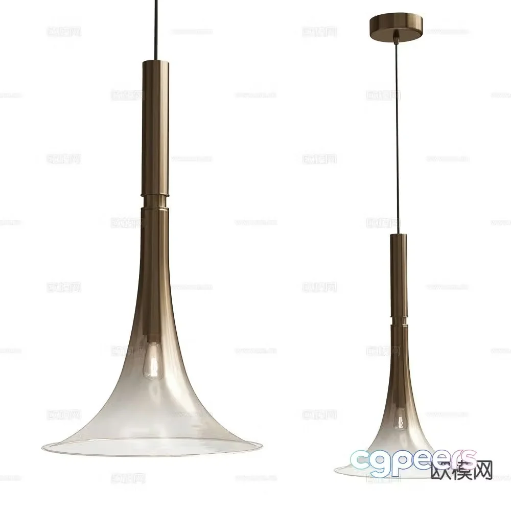 Italamp glass chandelier restaurant chandelier bar chandelier 3d model