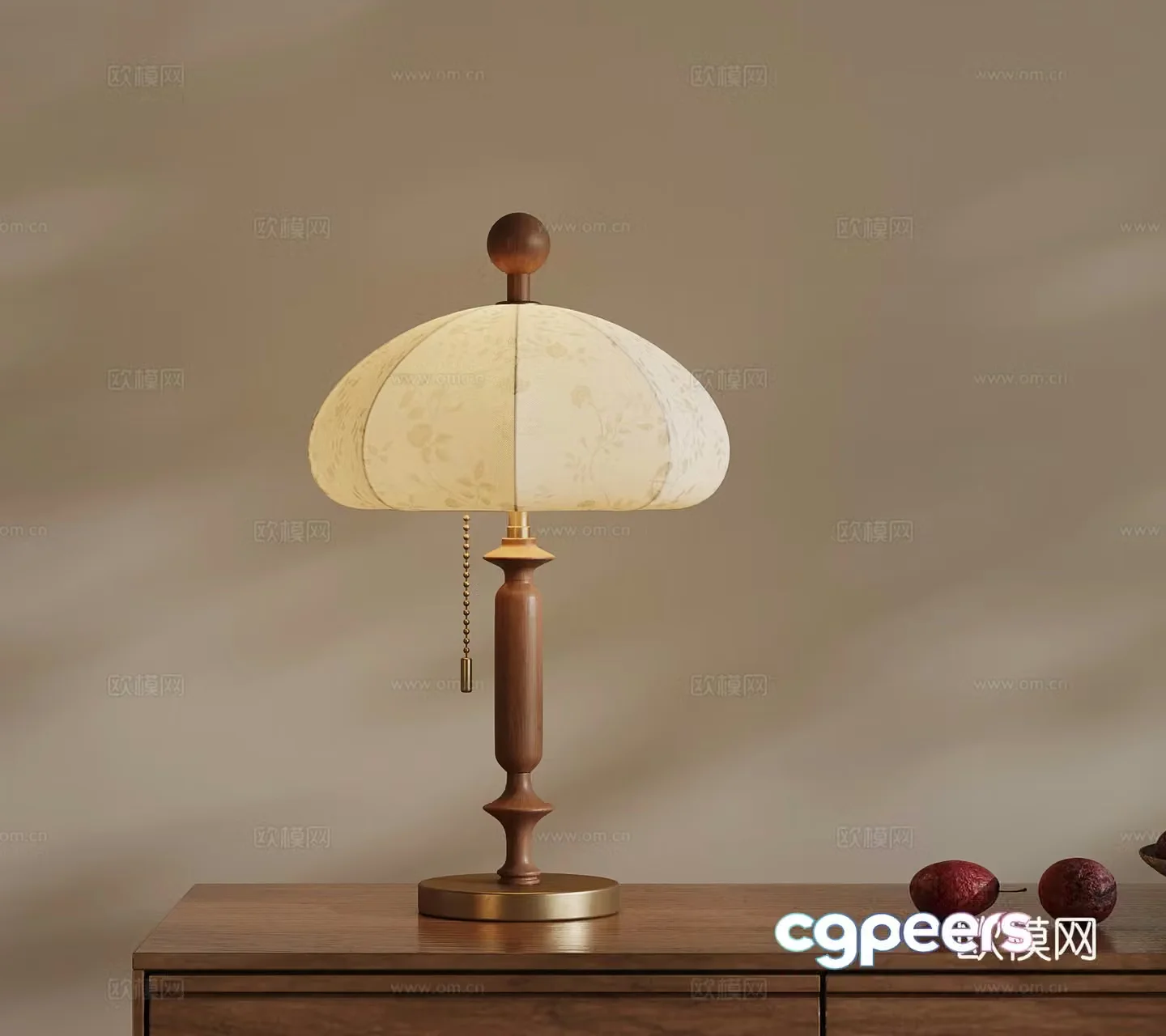 French medieval style table lamp 3d model