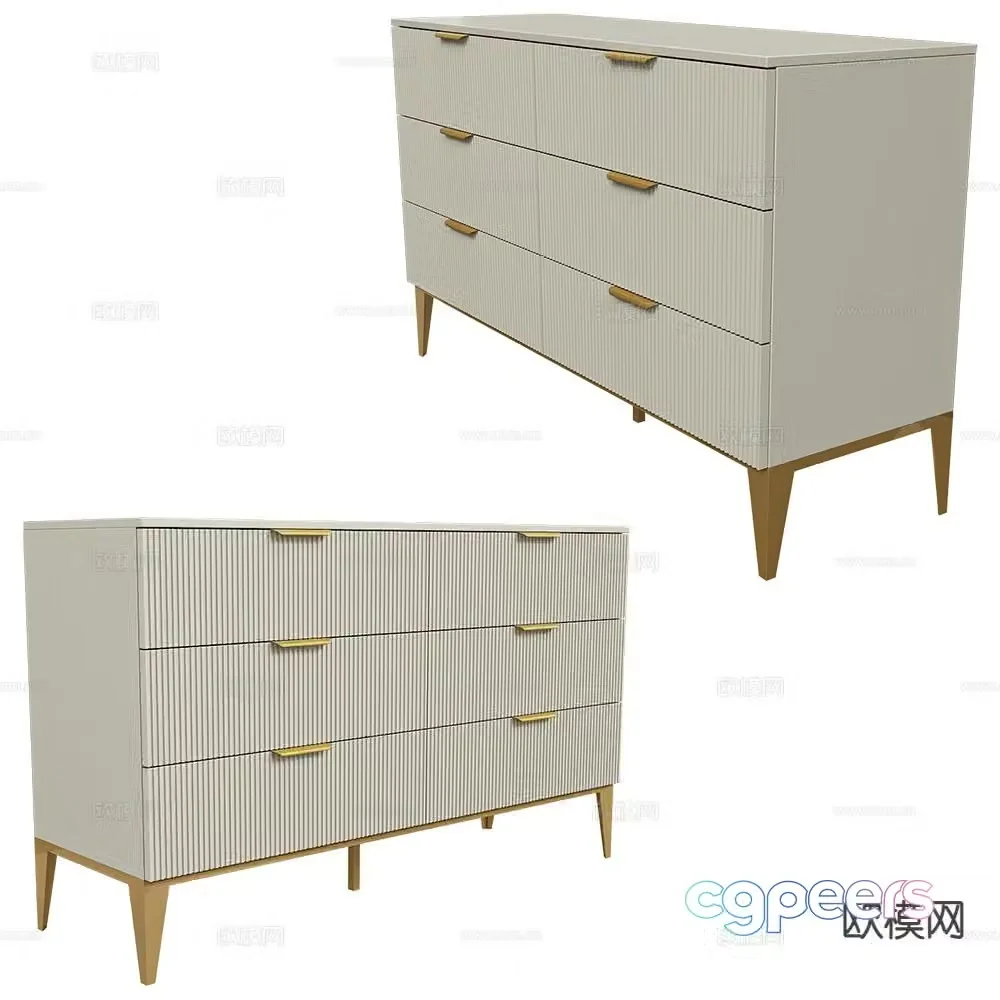 Mister light luxury chest of drawers 3D model