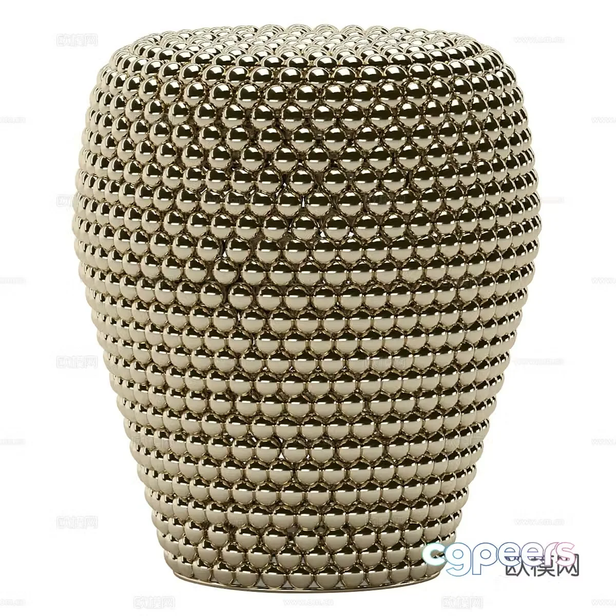 Modern metal stool 3d model
