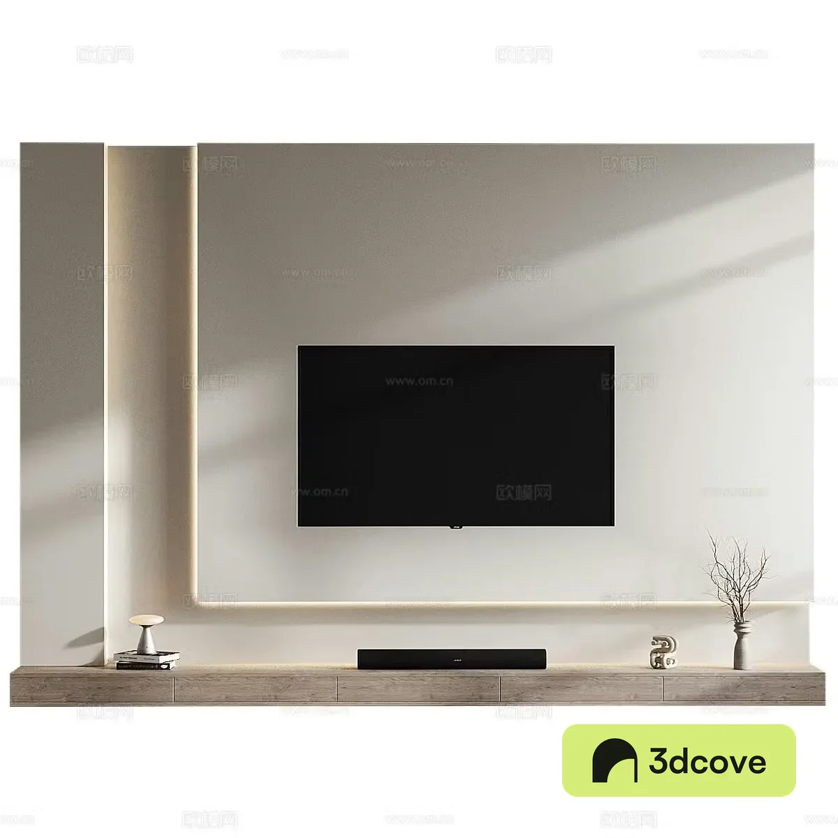 Modern minimalist TV background wall