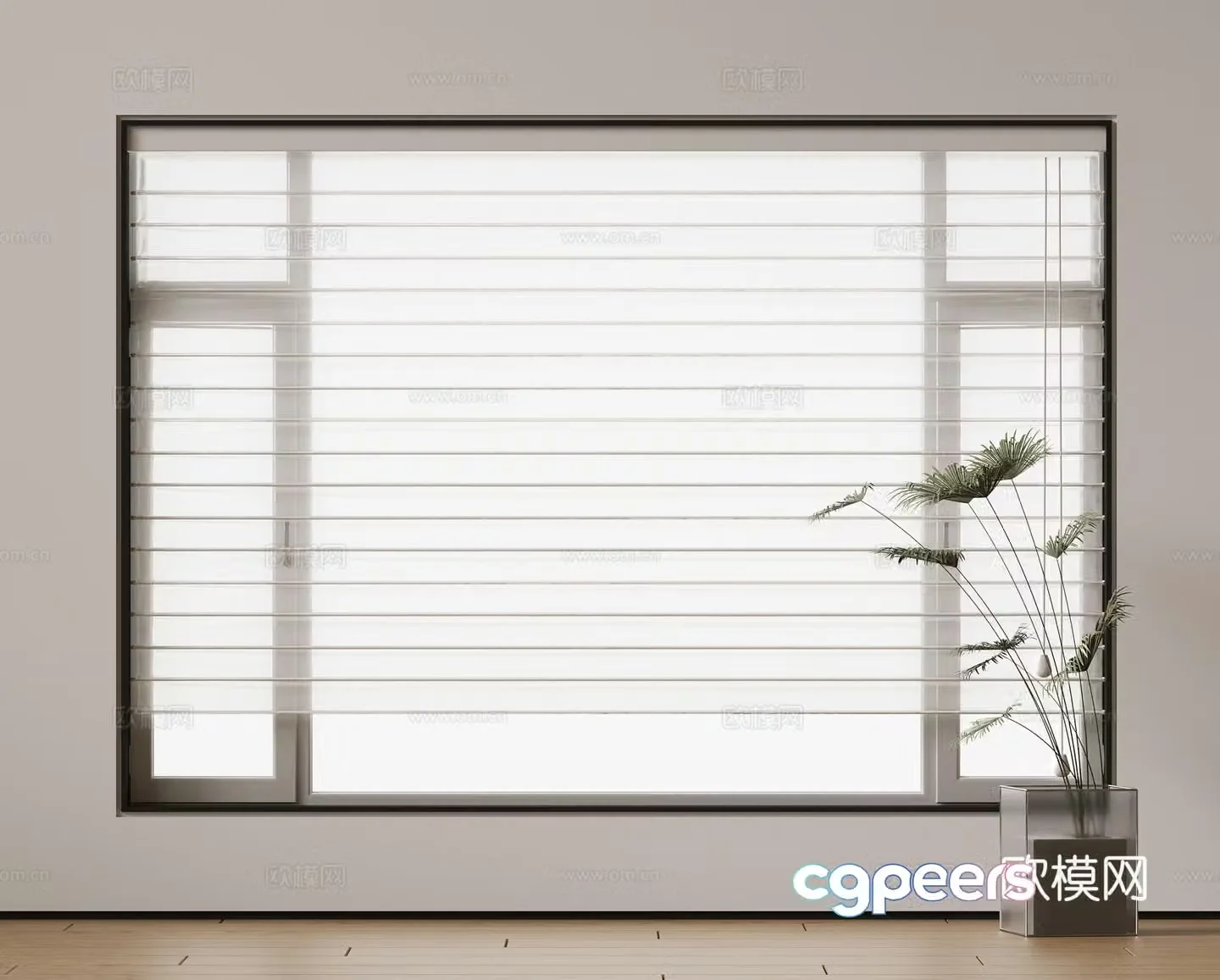 Modern Venetian blinds Roman curtains Dream curtains Curtains Honeycomb Curtains Shangri-La curtains 3D model