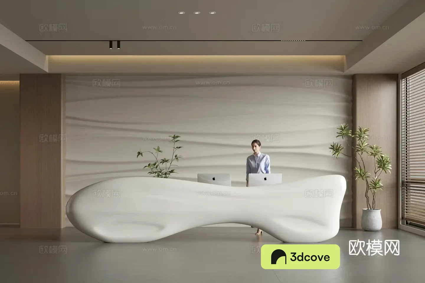 Modern company front desk reception area bar reception desk service desk company front desk background