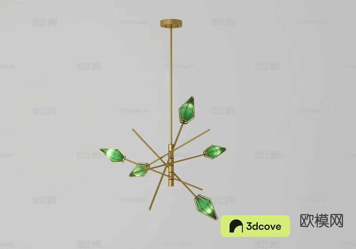 Nordic Emerald metal chandelier