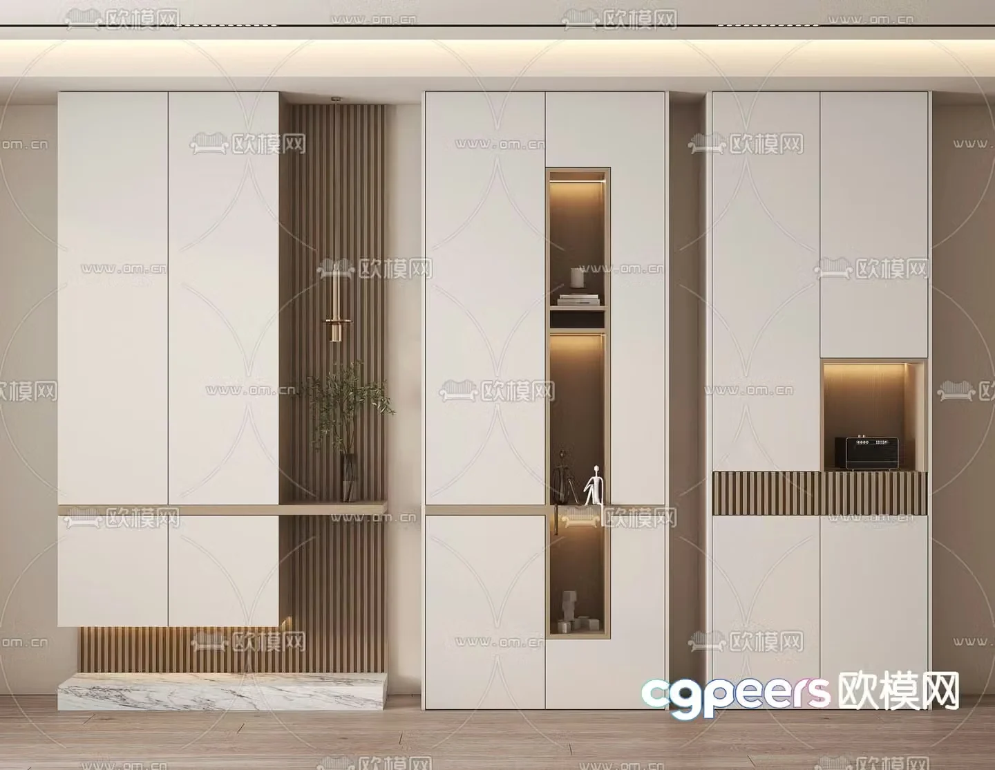Entrance shoe cabinet Entrance cabinet 3D model