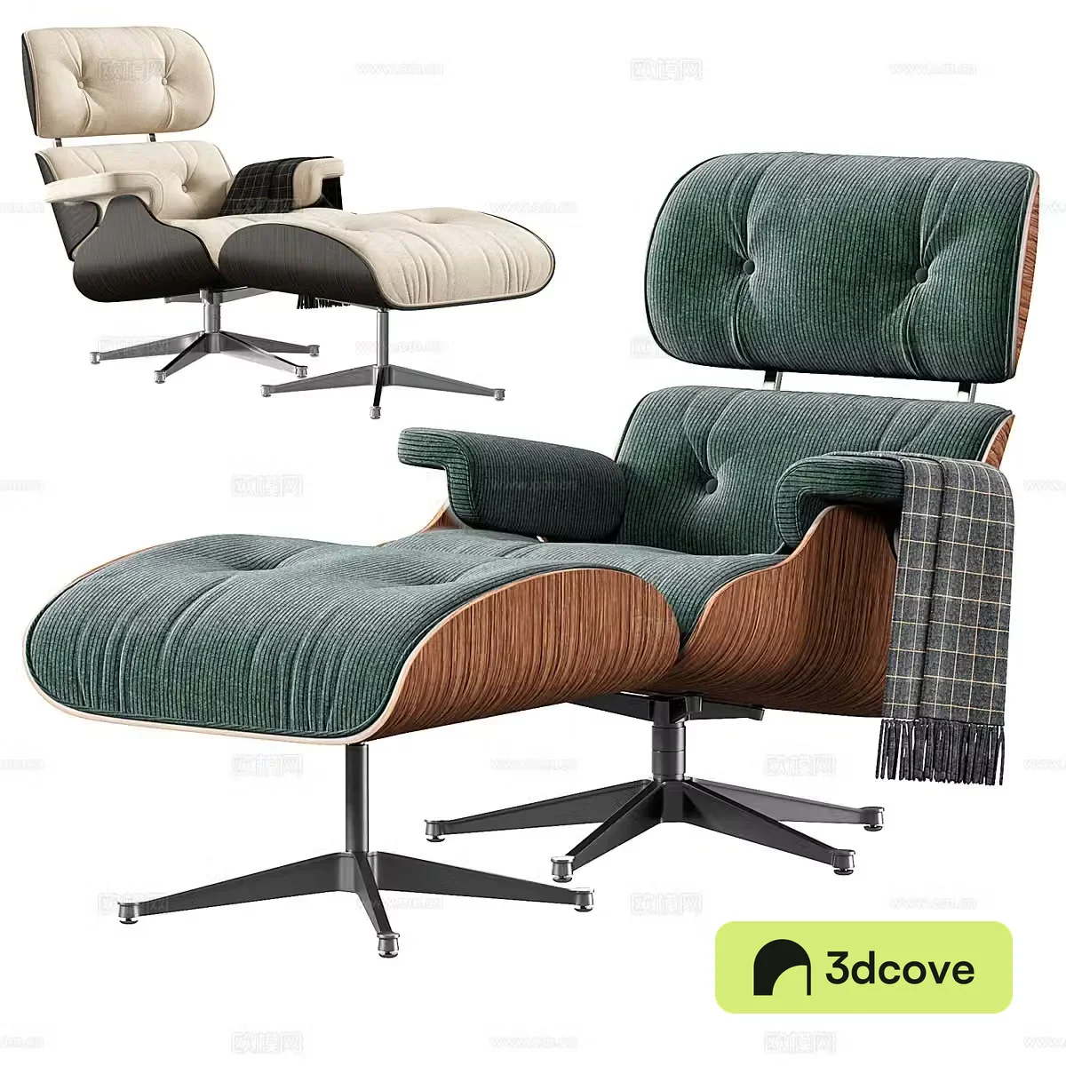 Modern Italian Eames lounge chair