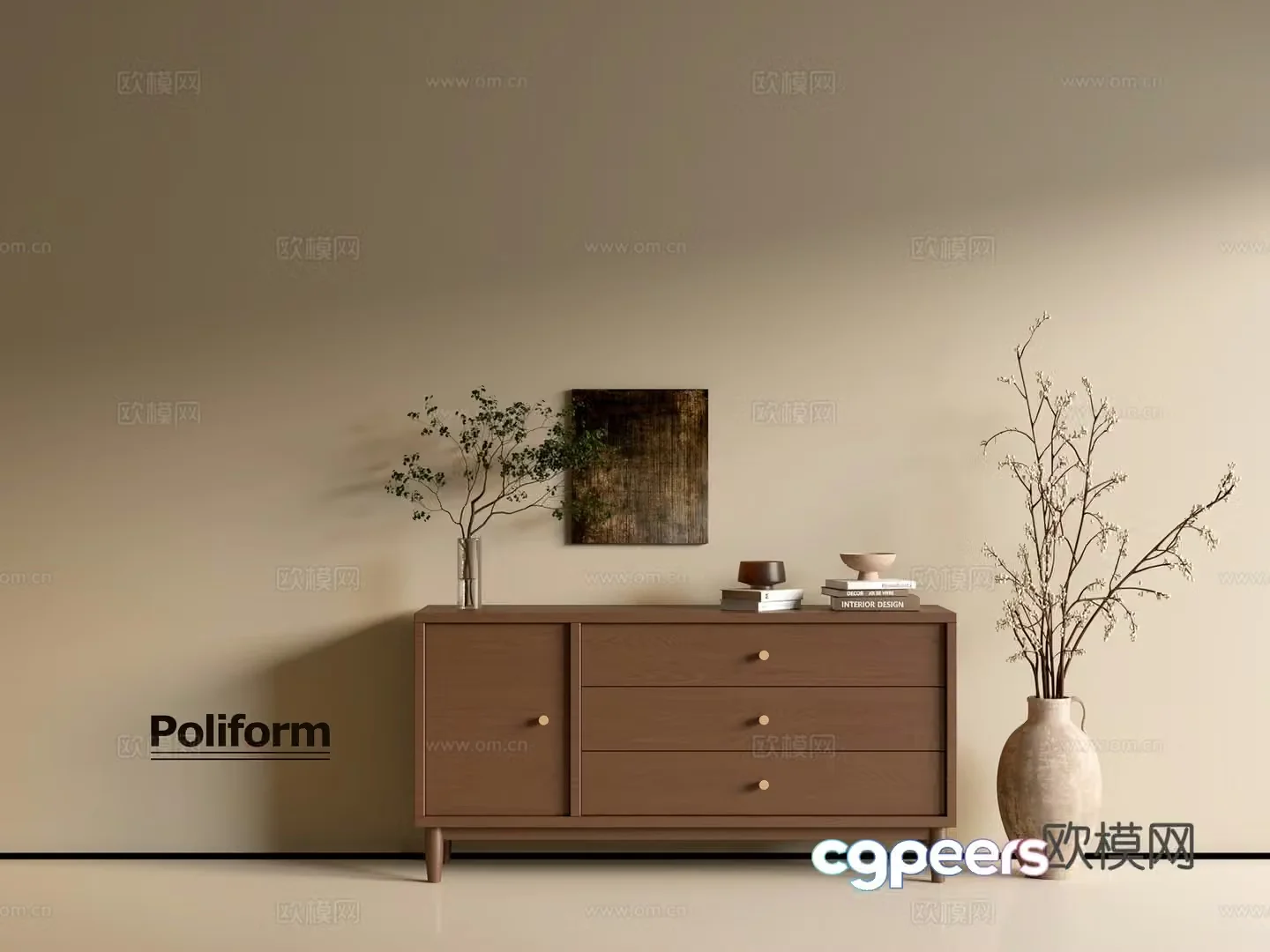 Modern wood grain cabinet ins wind minimalist wind cabinet whole cabinet sideboard balcony cabinet storage 3D model