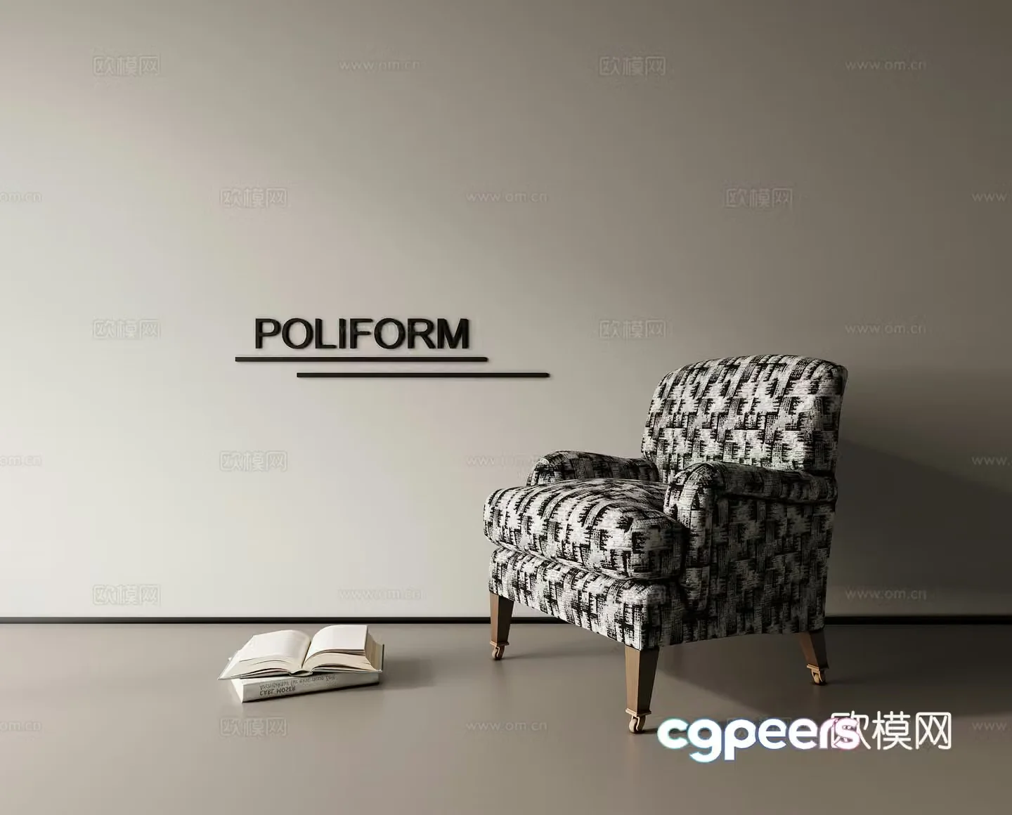 Leisure chair lazy sofa armchair 3d model 3d model