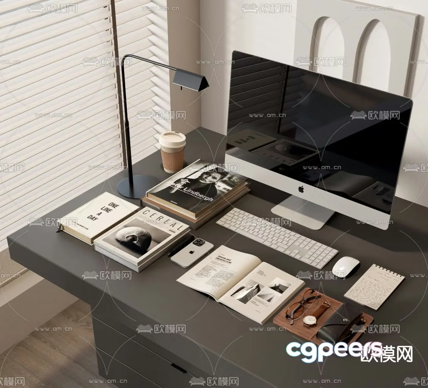 Office accessories computer stationery 3d model