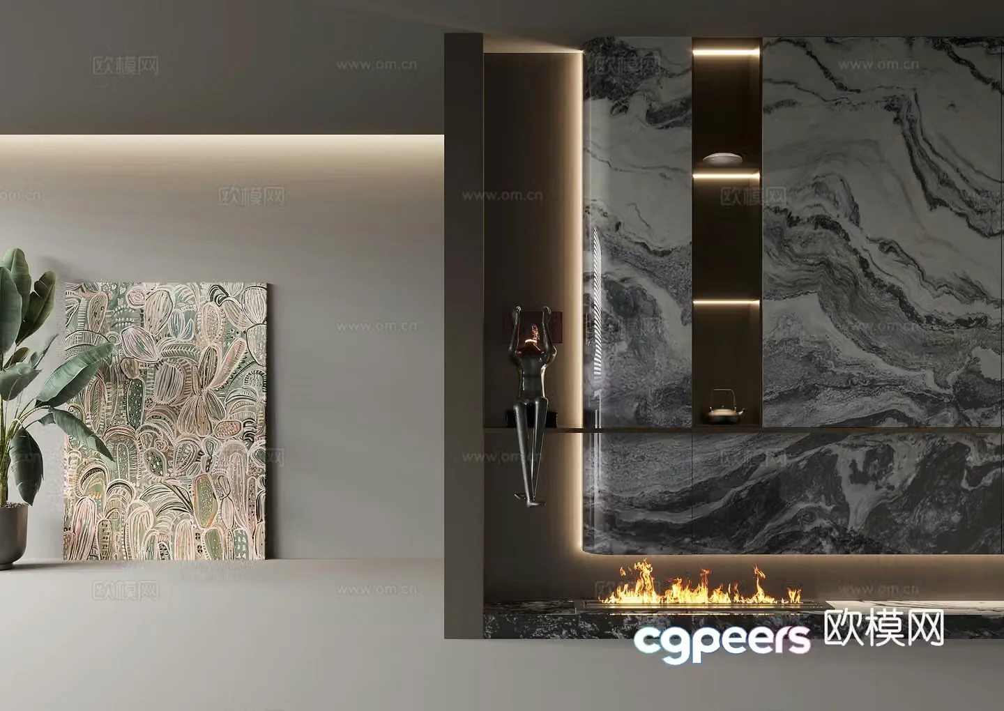 Modern entrance 3D model