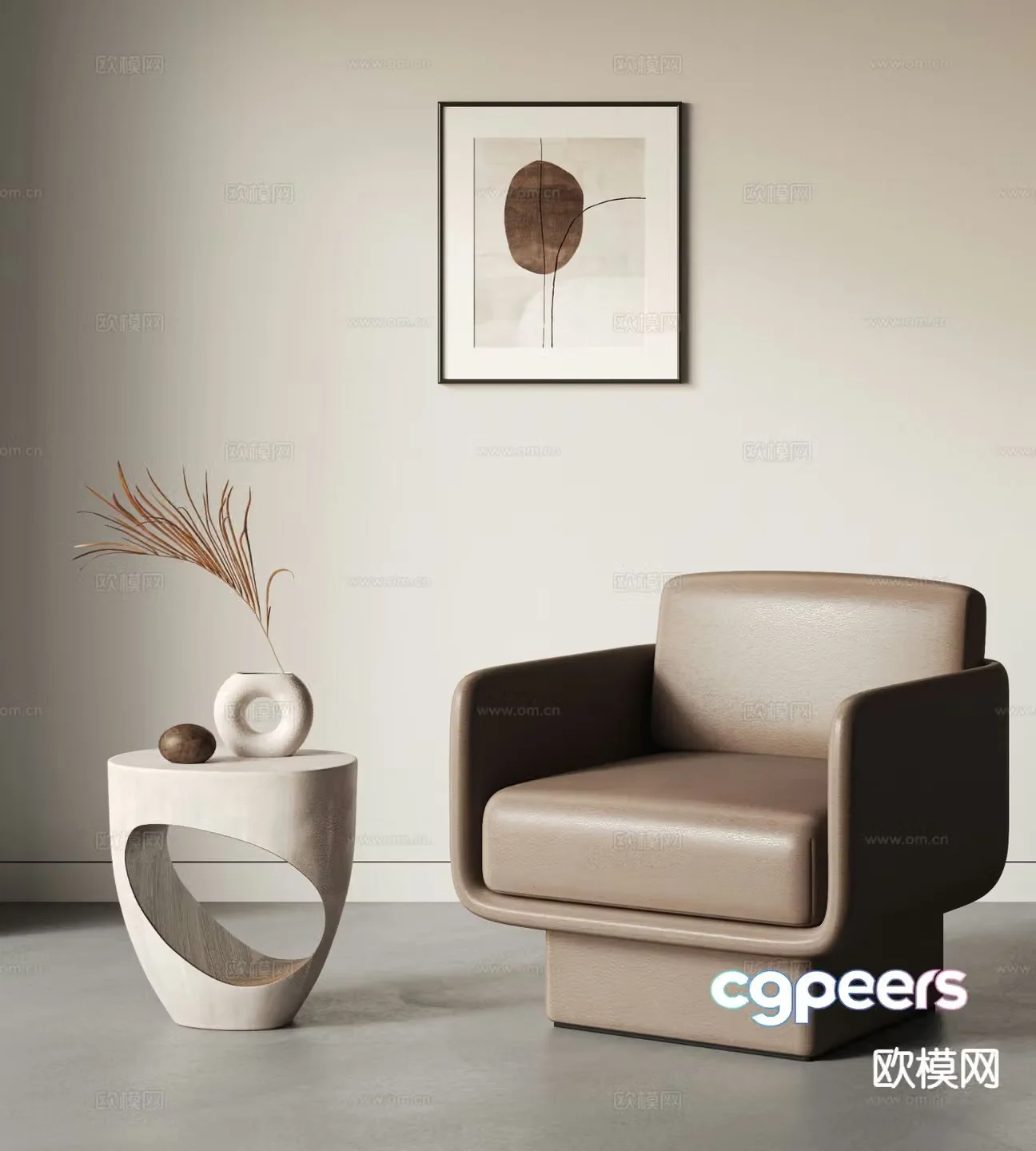 Modern single sofa sofa chair 3d model
