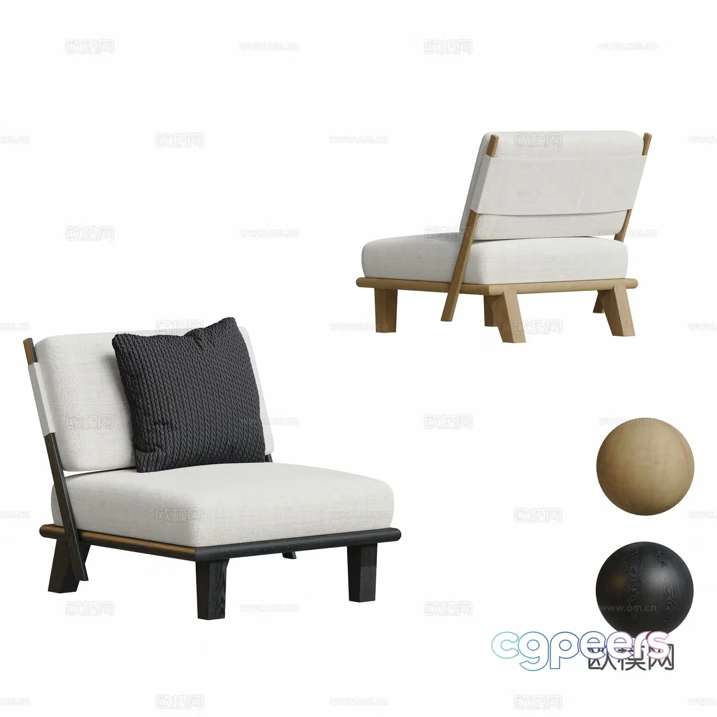 Modern lounge chair 3d model