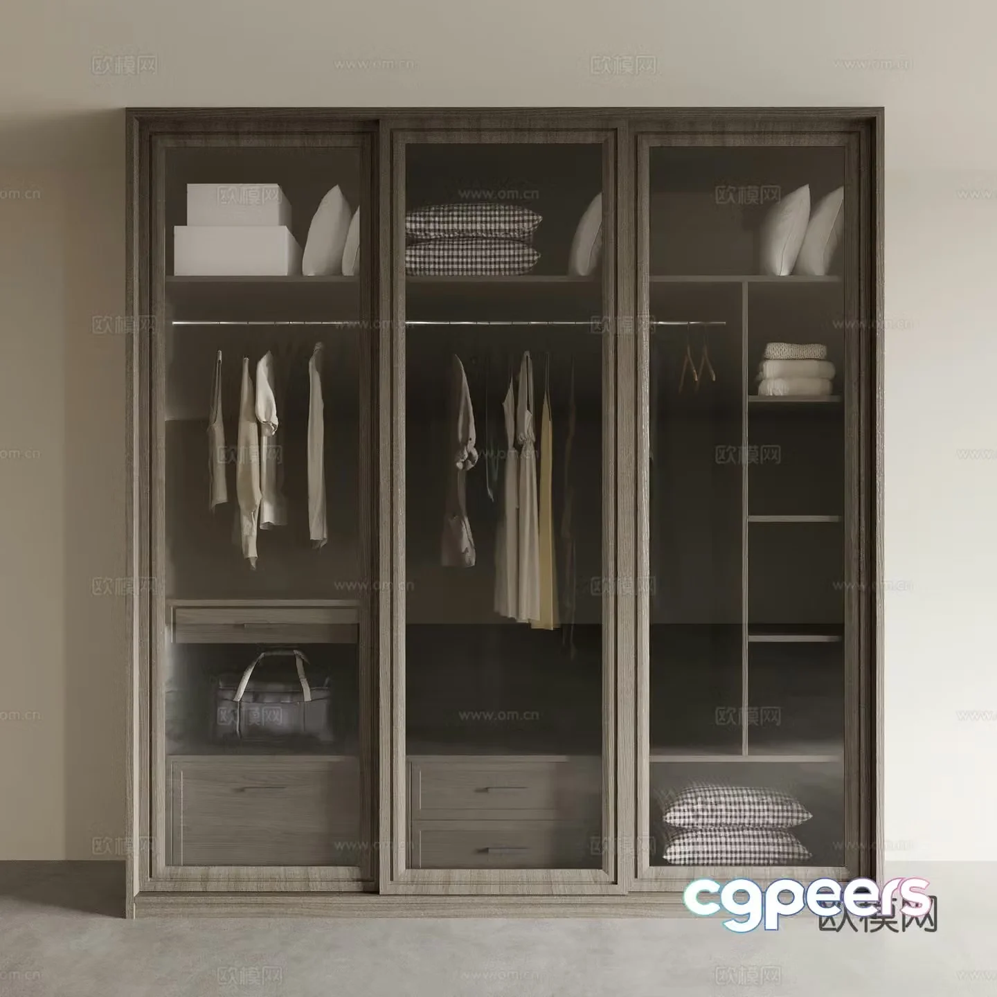 Modern Wardrobe Wardrobe 3d Model