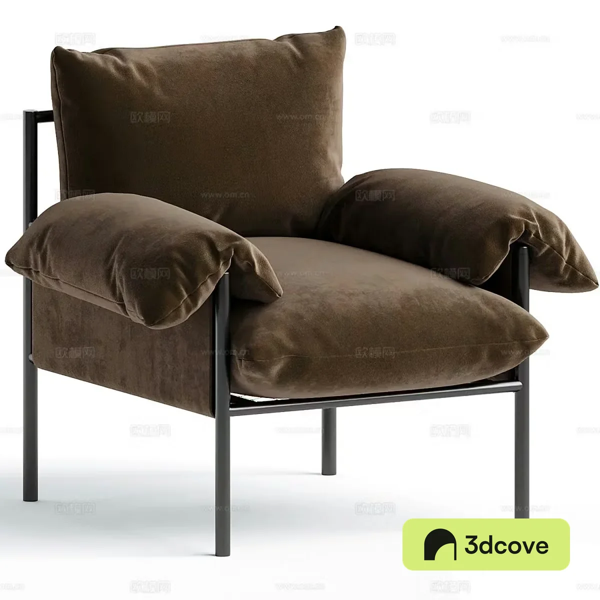 Modern Italian light luxury fabric leisure chair