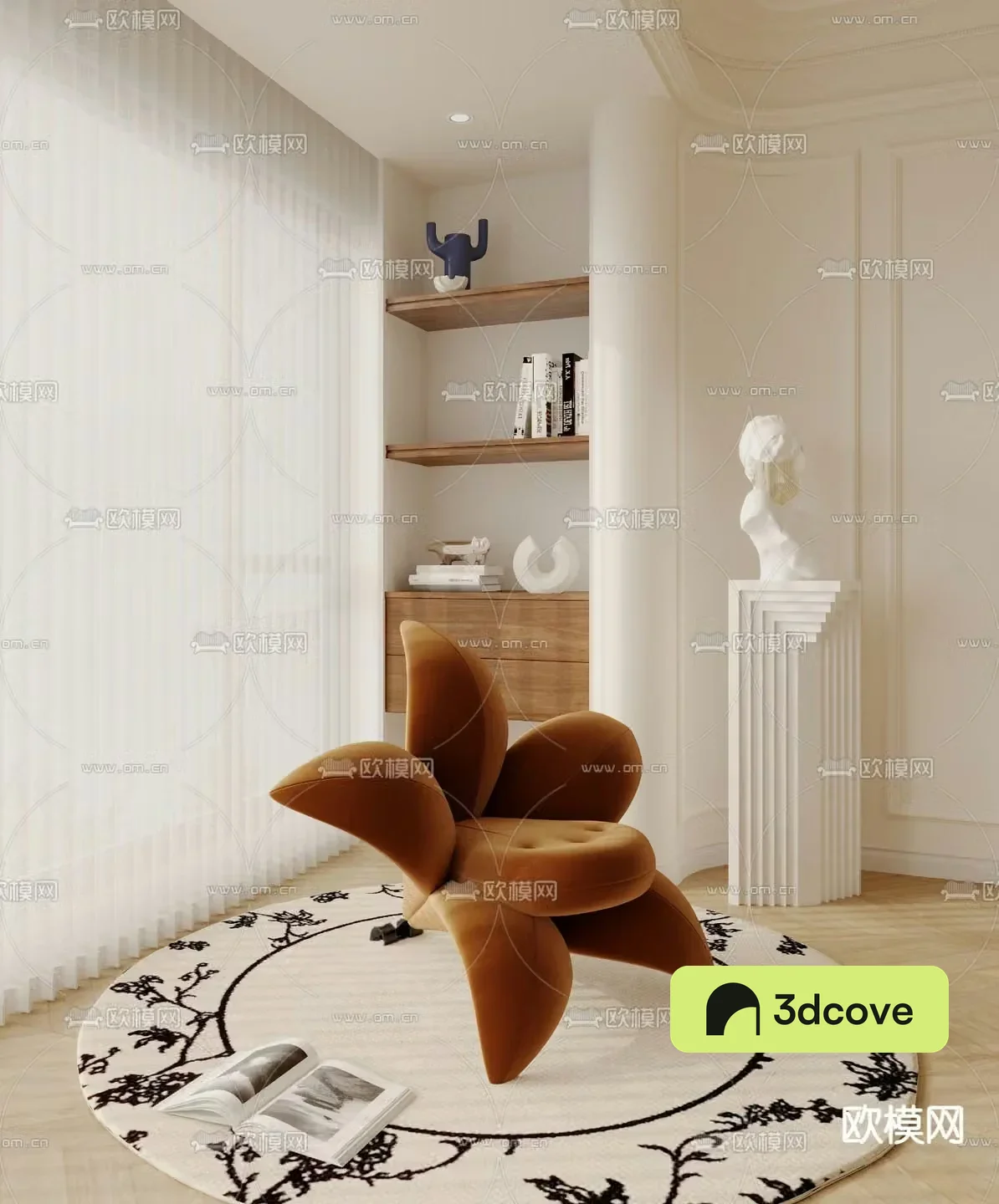 French petal chair leisure chair