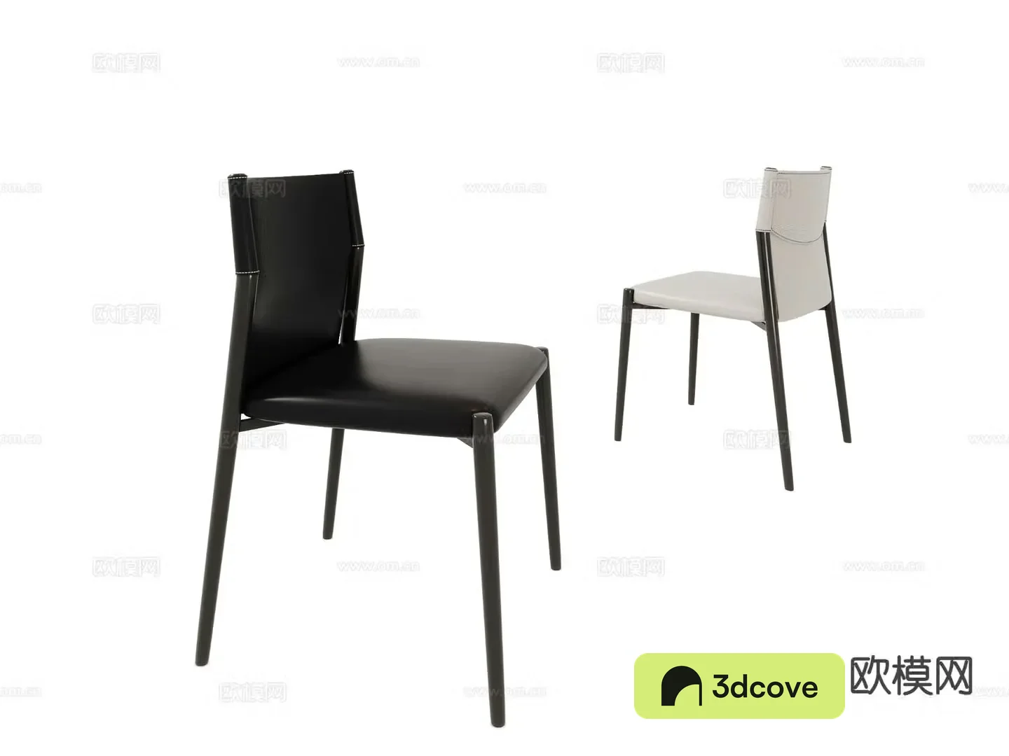 Modern dining chair leather dining chair single chair